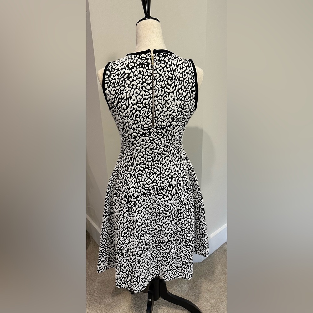 Kate Spade Black and White Fit and Flare Midi Dress - Picture 2 of 6